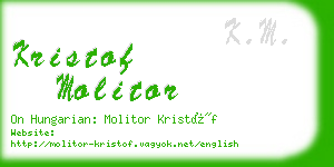 kristof molitor business card